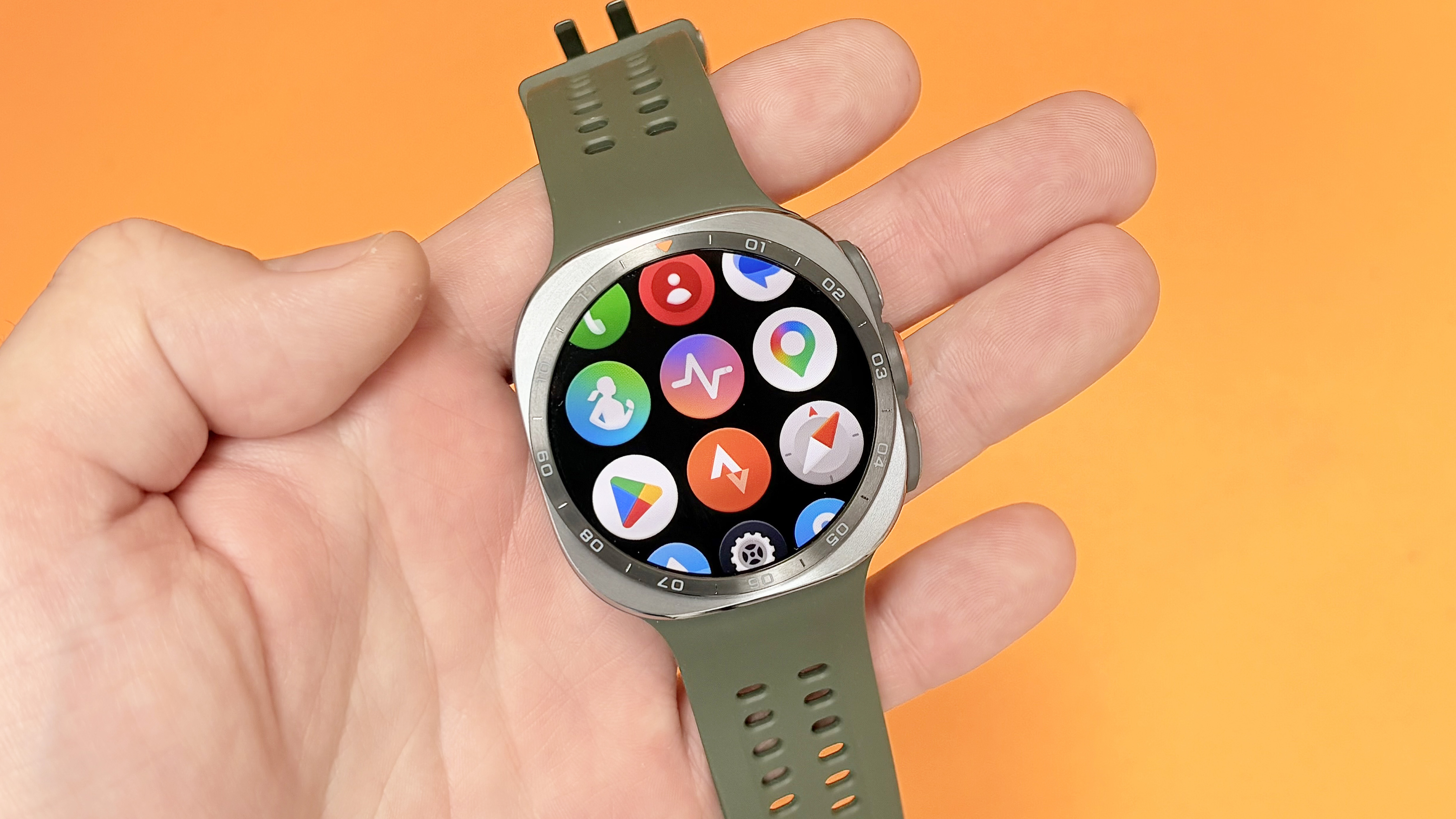 Close-up look at the Samsung Galaxy Watch Ultra 2 smartwatch