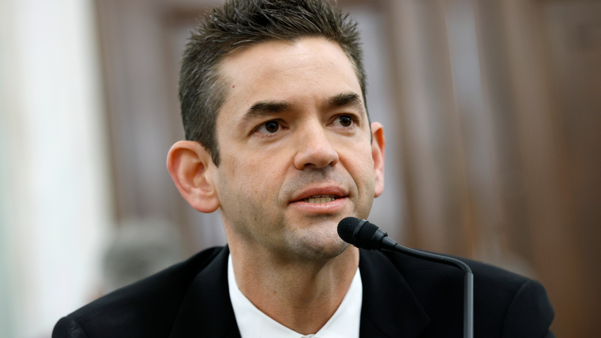 Jared Isaacman, U.S. President Donald Trump&#039;s nominee to be NASA administrator, testifies during his first Senate Commerce, Science and Transportation Committee confirmation hearing on Capitol Hill on April 09, 2025 in Washington, D.C.