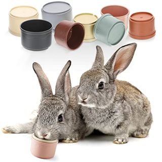 Mewtogo 8 Pcs Stacking Cups for Rabbits 