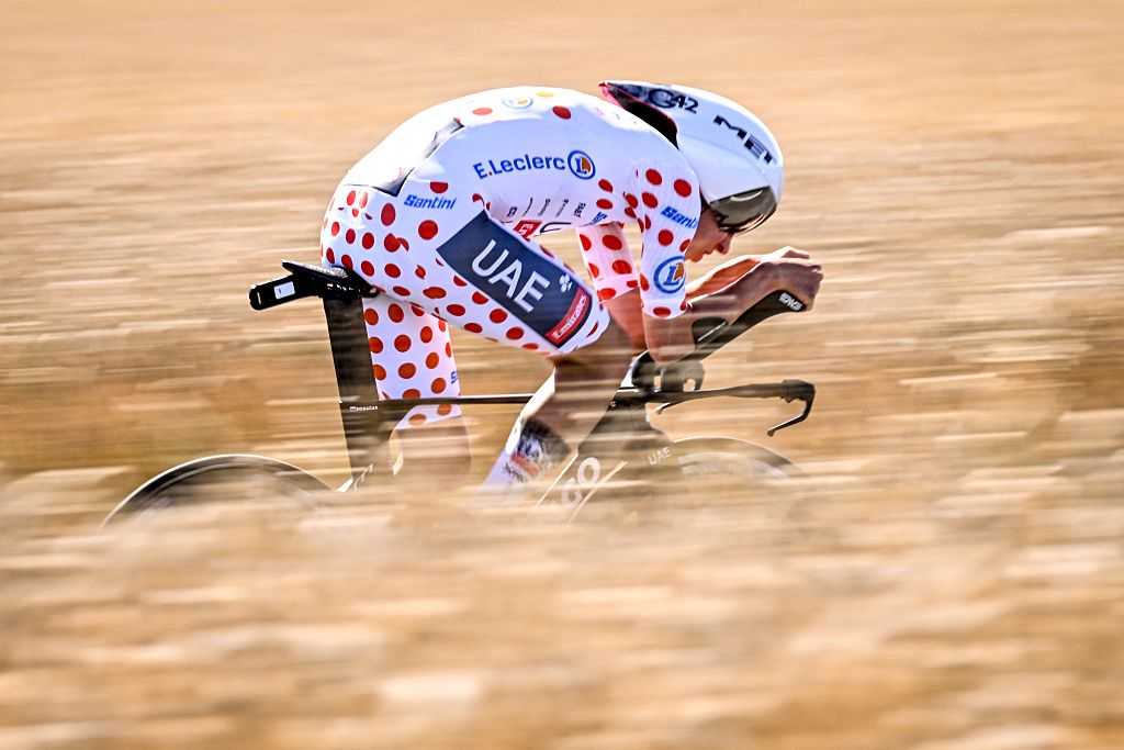 Tour de France 2025: Tadej Pogačar during the stage 5 time trial