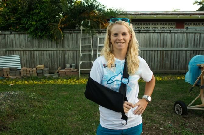Tracey Hannah recently broke her collarbone and will be out of competition in the near term.