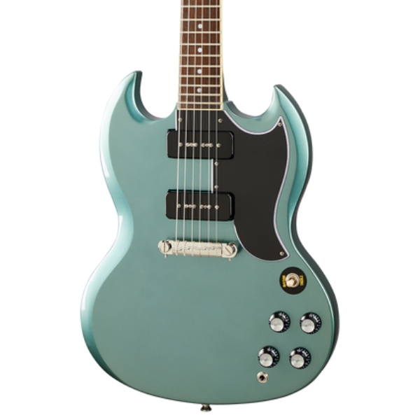 An Epiphone SG Special P-90 electric guitar