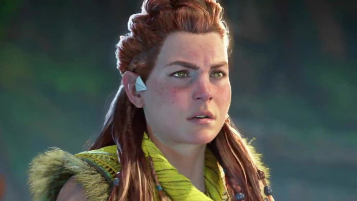 Close up of Aloy from Horizon Forbidden West