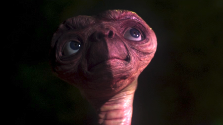 E.T. looking up in E.T. The Extra-Terrestrial