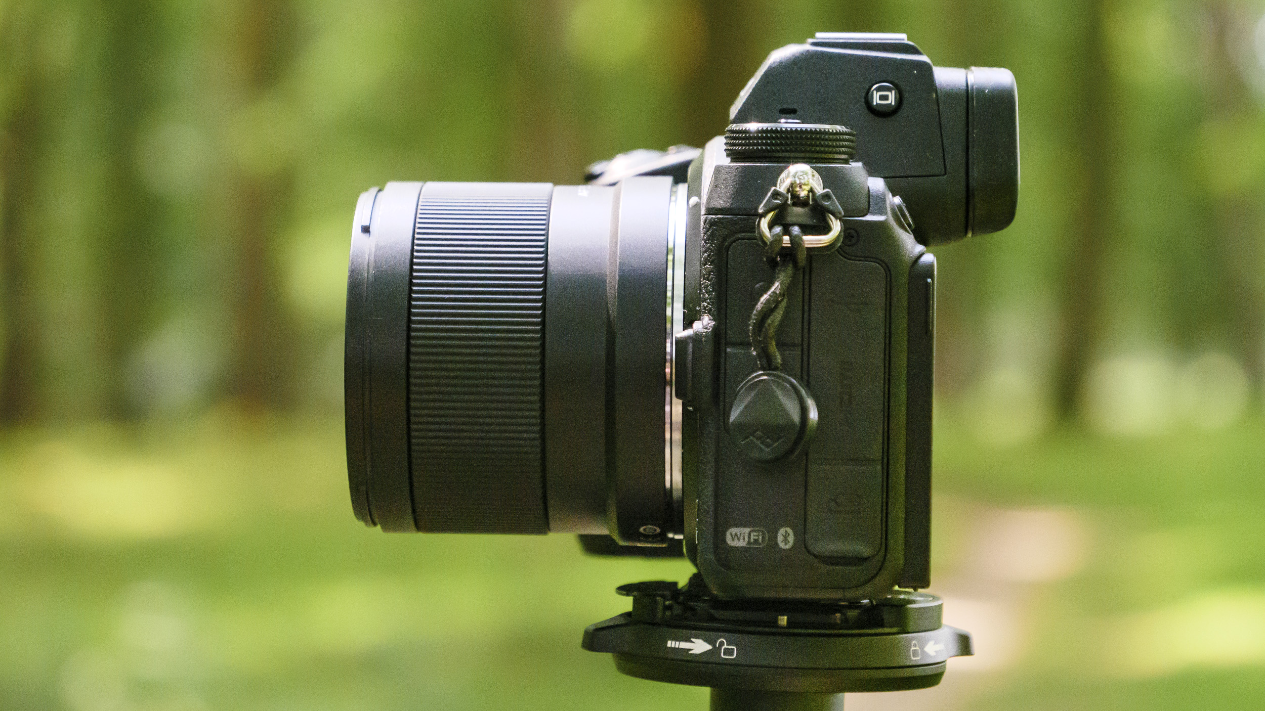 Viltrox AF 50mm F2 Air lens attached to a Nikon mirrorless camera