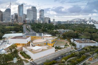 white and ethereal architecture work by SANAA, Sydney Modern Project,Australia,（c）Iwan Baan