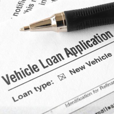 Close up of Vehicle Loan Application