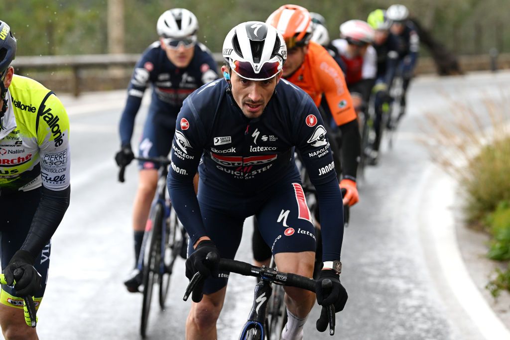 PALMANOVA SPAIN JANUARY 25 Julian Alaphilippe of France and Team SoudalQuick Step competes during the 32nd Challenge Ciclista Mallorca 2023 Trofeo Calvia a 1501km one day race from Palmanova to Palmanova TrofeuCalvi ChallengeMallorca on January 25 2023 in Palmanova Spain Photo by Dario BelingheriGetty Images