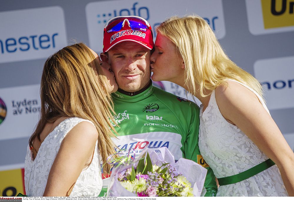 Alexander Kristoff (Katusha) leads the points classification