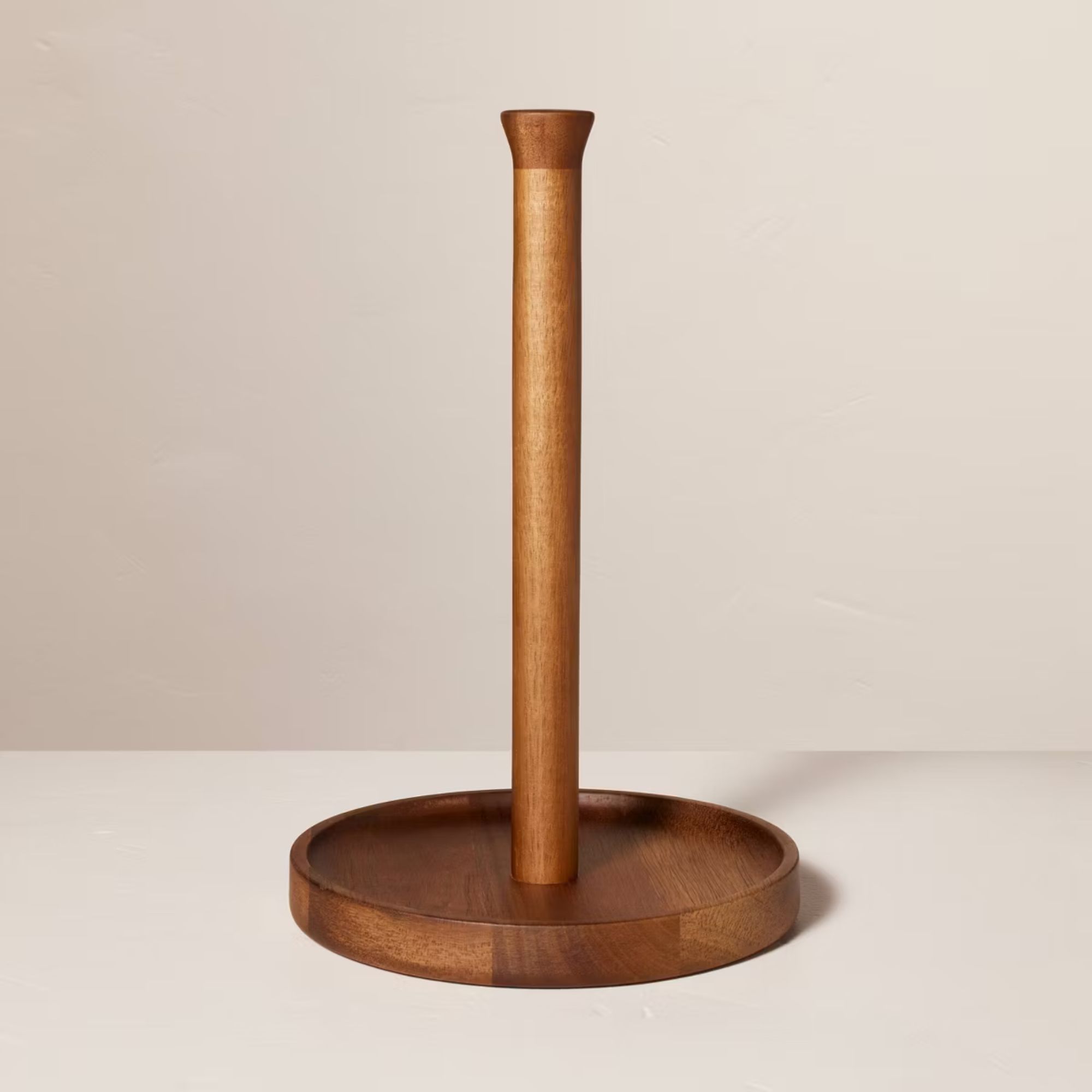 Wooden paper towel holder