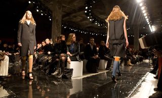 A/W 2007 womenswear: An interplay of mirrors and lights was used by Koolhaas to create a sensation of suspended time