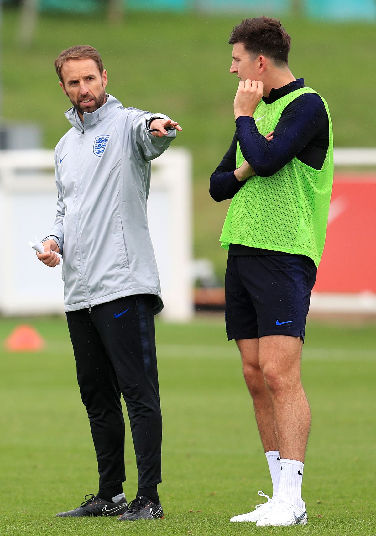 Gareth Southgate and Harry Maguire.