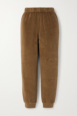 Suzie Kondi Tinos Cotton-Blend Velour Track Pants