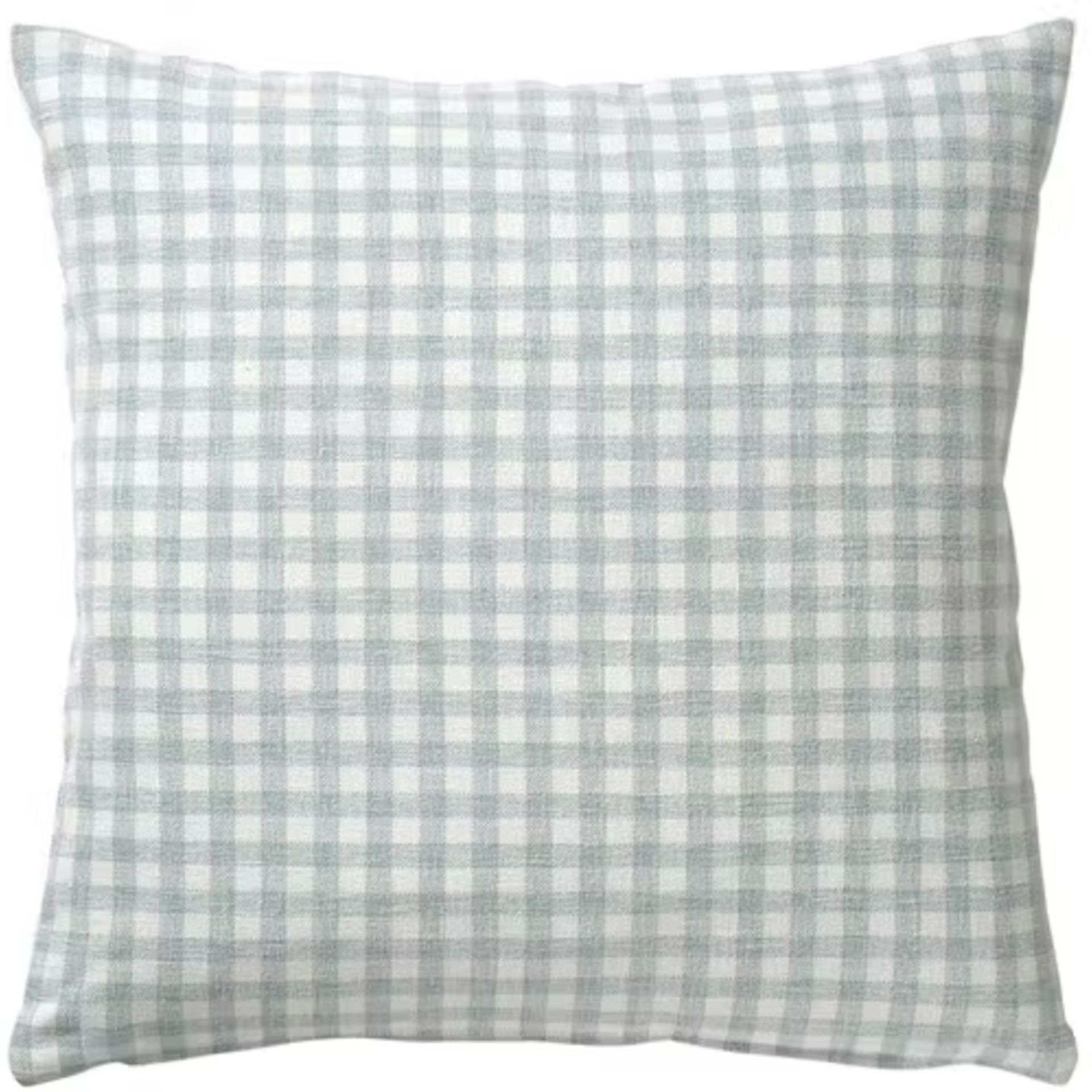 Blue gingham cushion
