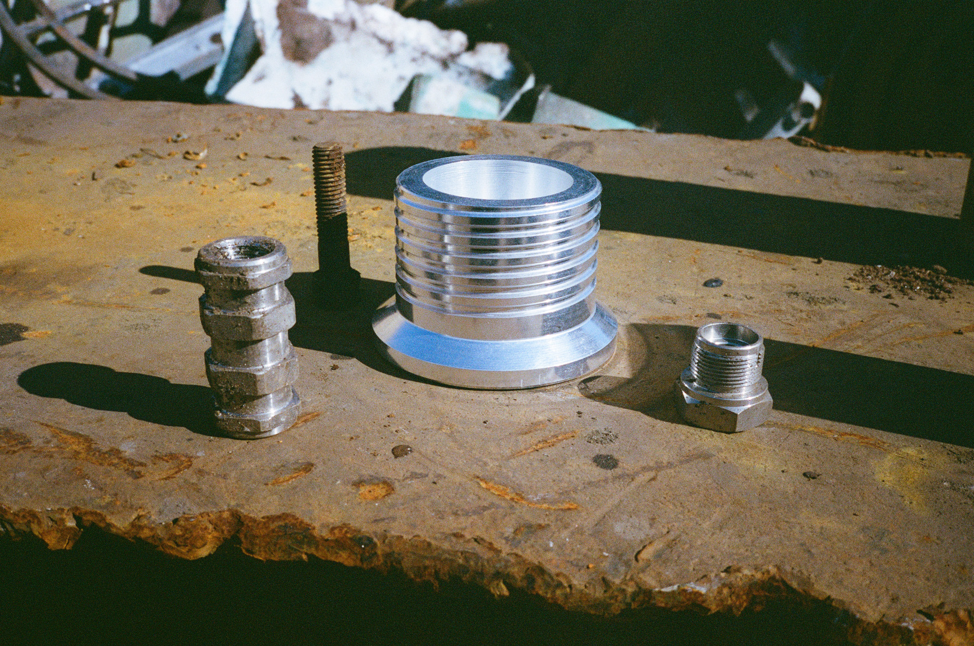 Vite Moka by Philippe Malouin for Alessi: work in progress at the scrapyard