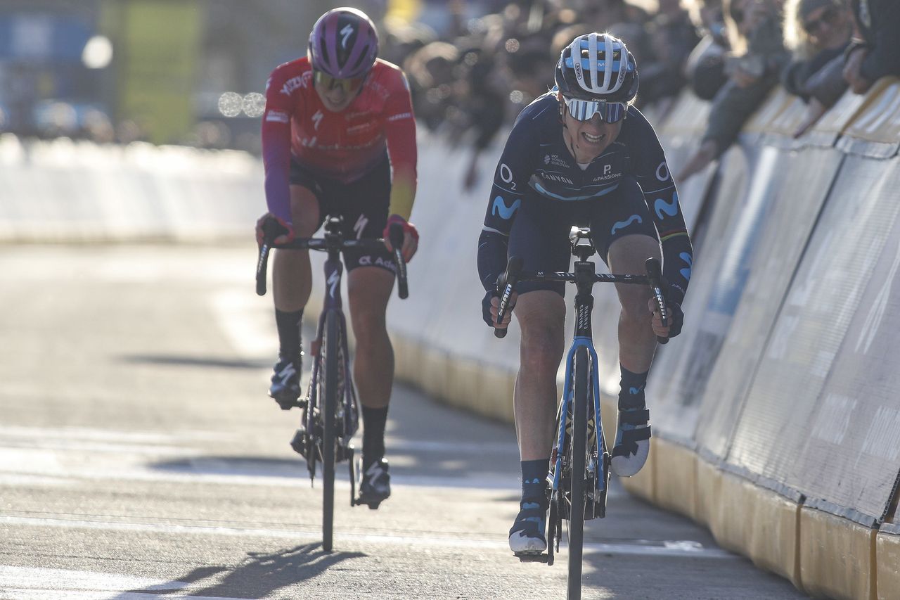Omloop Het Nieuwsblad Women 2022 - 14th Edition - Gent - Ninove 129,1 km - 26/02/2022 - Annemiek Van Vleuten (NED - Movistar Team) - photo Gomez/SprintCyclingAgency&Acirc;&copy;2022
