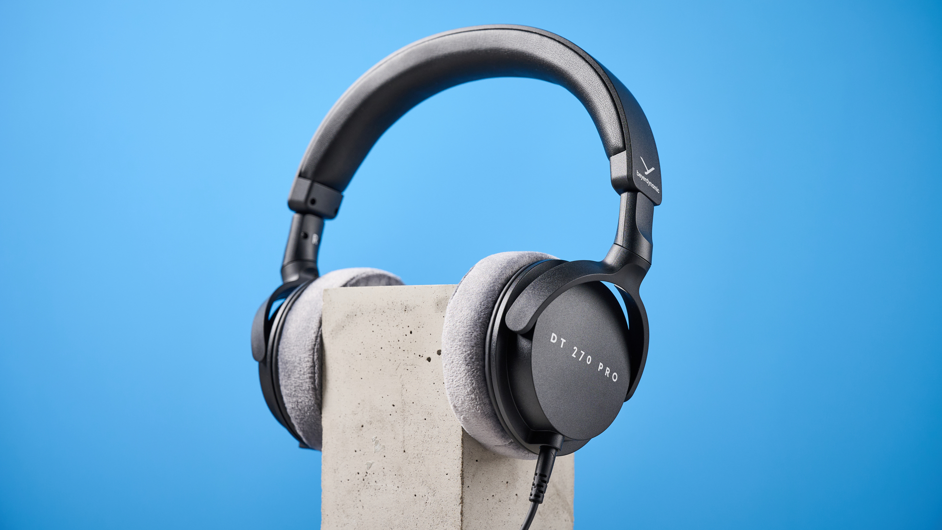 Beyerdynamic DT 270 Pros photographed in a blue background