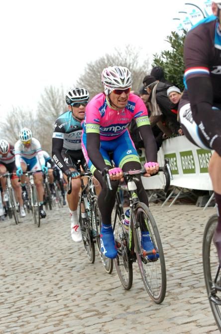 Filippo Pozzato (Lampre-Merida) would not be able to duplicate his Tour of Flanders podium finish from 2012.
