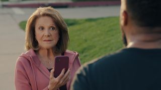 Linda Lavin as Phyllis Adelman and O-T Fagbenle as Dennis in Episode 103 of No Good Deed.