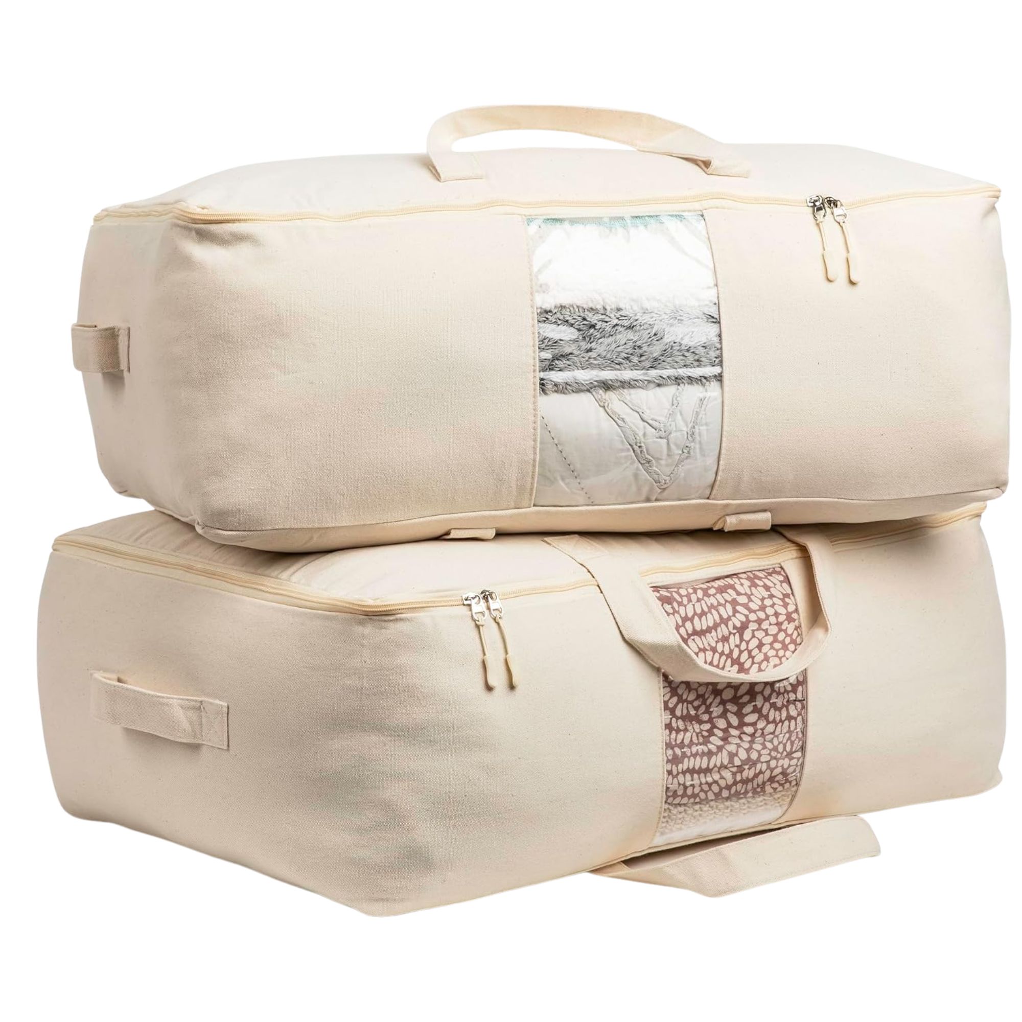 Soft Canvas Storage Bags with Zipper