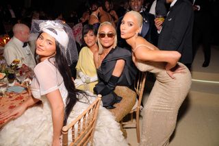 Kylie Jenner, Kris Jenner, Khloé Kardashian and Kim Kardashian attends The 2022 Met Gala Celebrating "In America: An Anthology of Fashion" at The Metropolitan Museum of Art on May 02, 2022 in New York City.