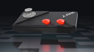 Atari 7800+ controller with dark backdrop