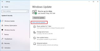 Windows 10 optional updates