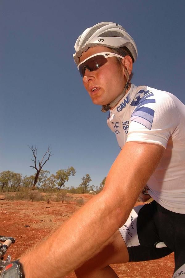 Urs Huber concentrating on the final fifty kilometres.
