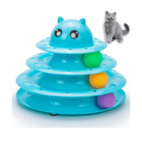 Vealind Pet Interactive Fun Roller Exerciser 3 Level Cat Teaser Ball Toy with 3 Colorful Balls | 38% off at Amazon Was £12.99 Now £7.99