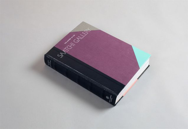 The leather- and cloth-bound History of the Saatchi Gallery, published by Booth-Clibborn Editions