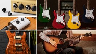 D'Addario jack covers, PRS SE Silver Sky, Kiesel DC127, Epiphone acoustic