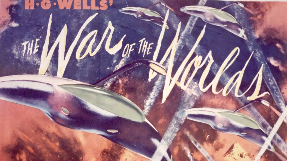 Movie poster for 'The War Of The Worlds,' based on the novel by H. G. Wells and directed by Byron Haskin, 1953.