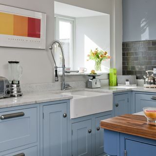 kitchen with cabinets and sink area