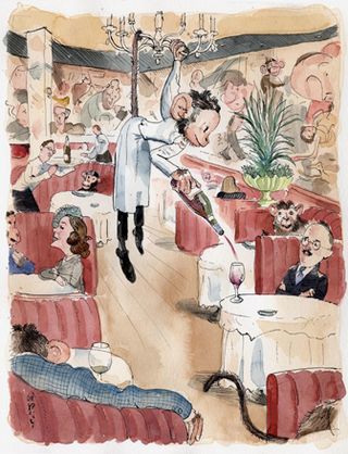 Illustration from the Monkey Bar by Barry Blitt, New York