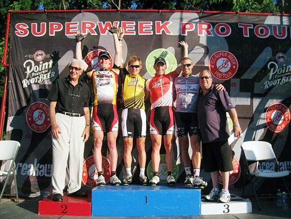 The men's podium at Bensenville.