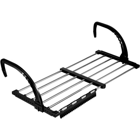 Adifare Clothes Drying Rack,foldable Radiator Clothes Airer 42-72cm Extendable Balcony Stainless Steel Clothes Drying Rack Portable Drying Rack for Hanging Clothes Towels