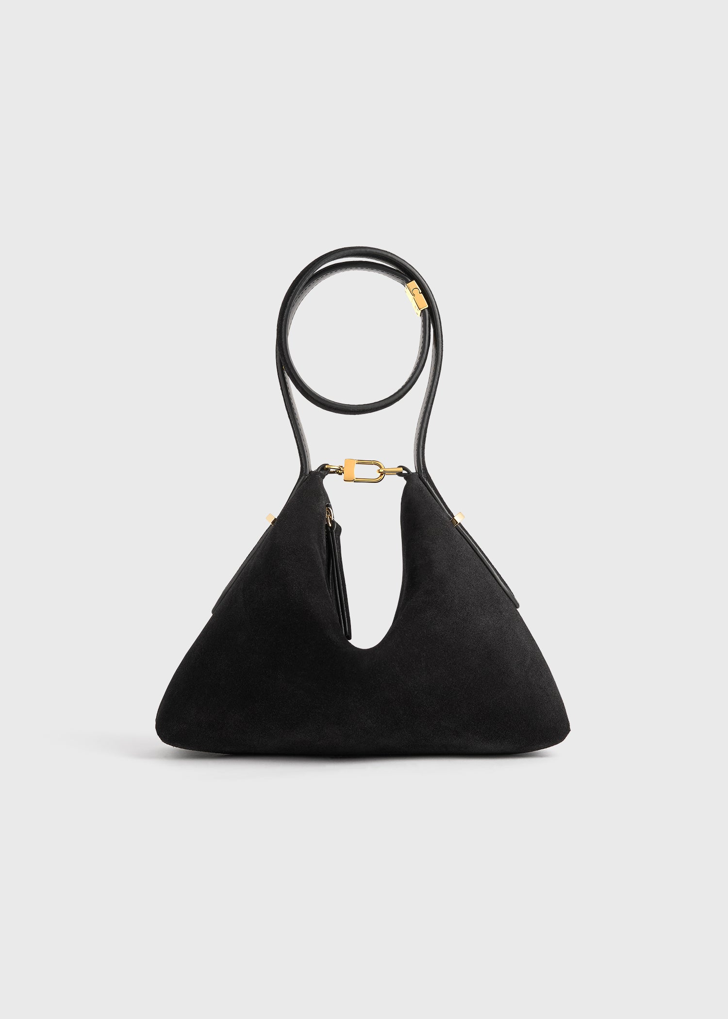 Bevel Suede Wristlet Black - One Size