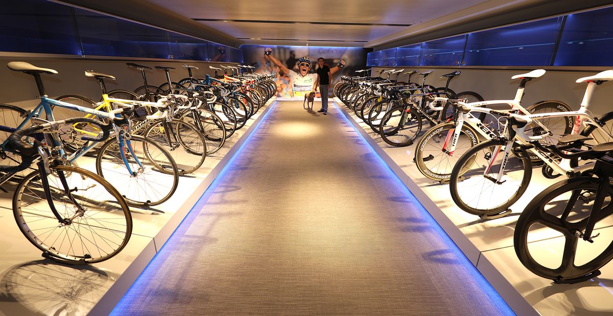 Contador has 14 bikes on each side of a central walkway