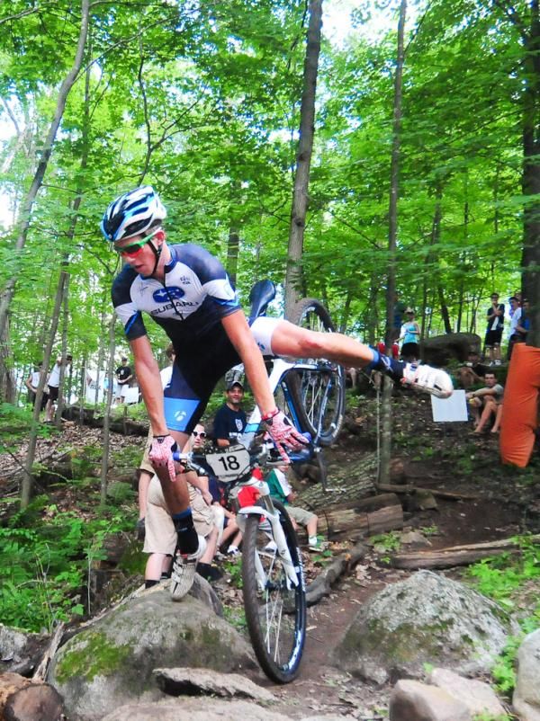 Russell Finsterwald (Subaru-Trek) practicing endos.