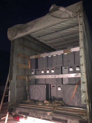 Mykhailo Fedorov, Ukraine's vice prime minister and the country's minister of digital transformation, shared this photo on Feb. 28, 2022 of Starlink internet terminals that arrived in Ukraine after Russia invaded.