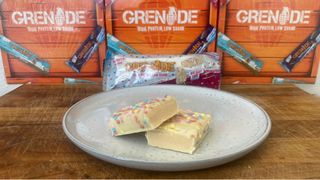 Grenade protein bar birthday cake