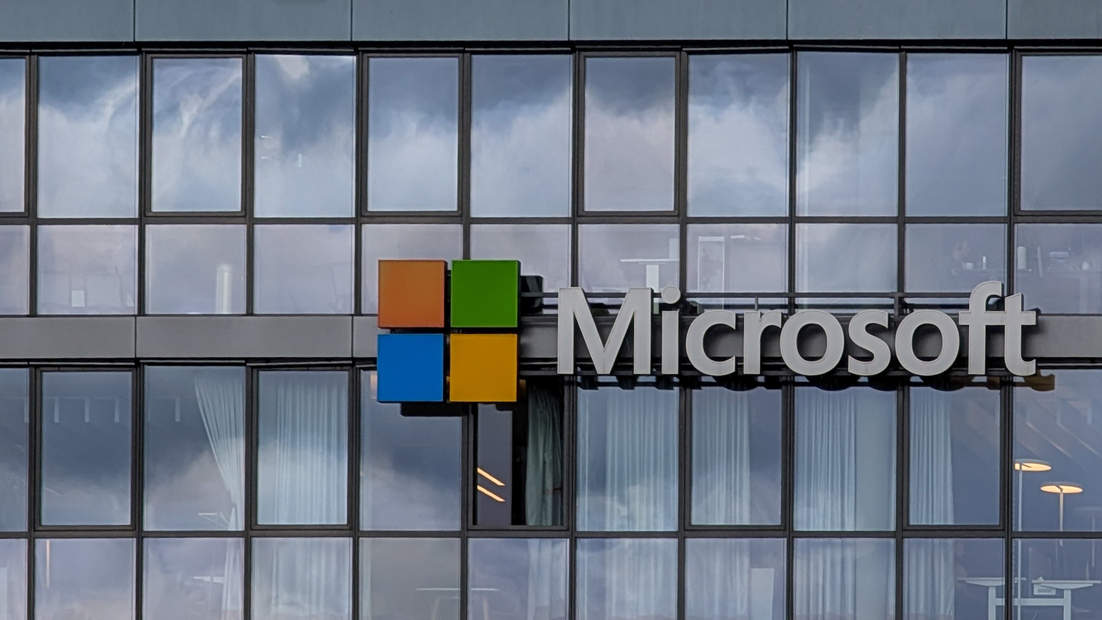The Microsoft office building is in the RheinauArtOffice in Cologne, Germany, on September 11, 2025. (Photo by Michael Nguyen/NurPhoto via Getty Images)