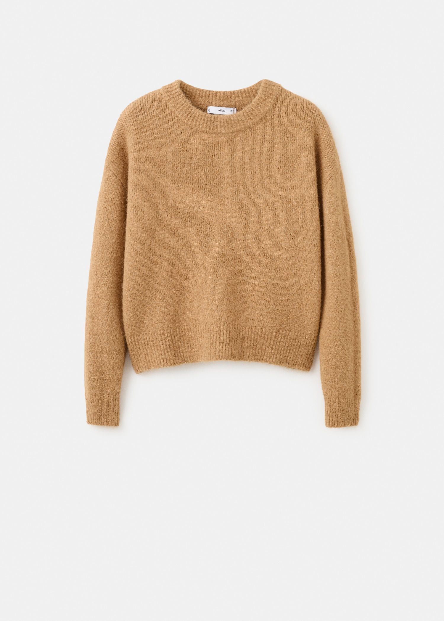 MANGO Alpaca-Blend Crew-Neck Sweater