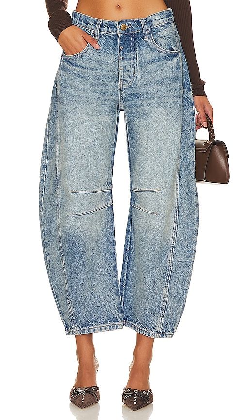 X We the Free Good Luck Mid Rise Barrel Jeans