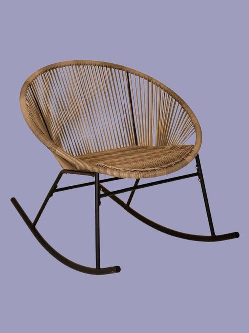 Charles Bentley Zanzibar Rocking Chair Natural Rattan String Seat