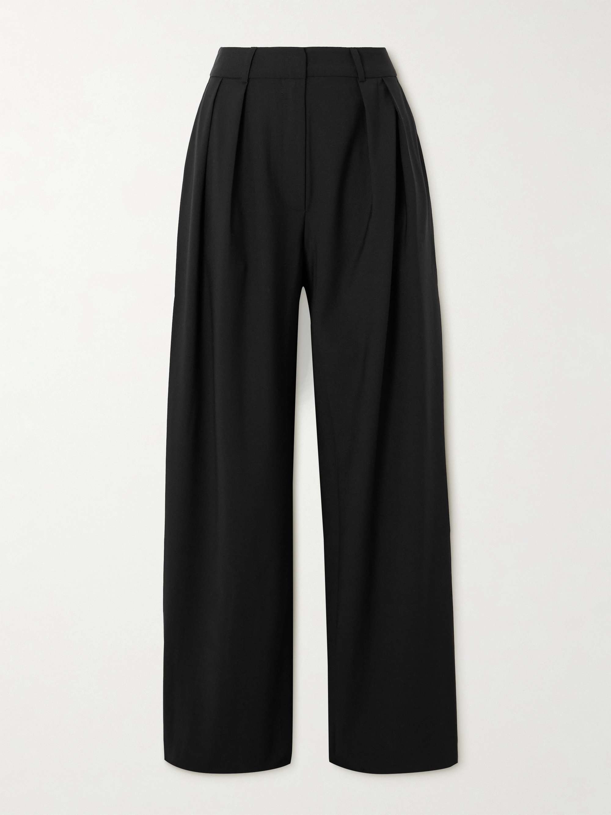 Ripley Pleated Crepe Wide-Leg Pants