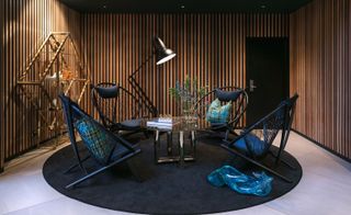 Seating area in Naumi hotel in Auckland
