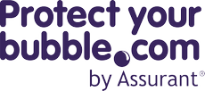 the protect your bubble logo in wide format