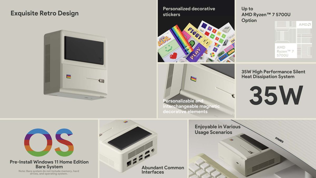 AYANEO Retro Mini PC AM01 specs