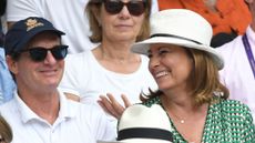 Carole Middleton cheering at Wimbledon